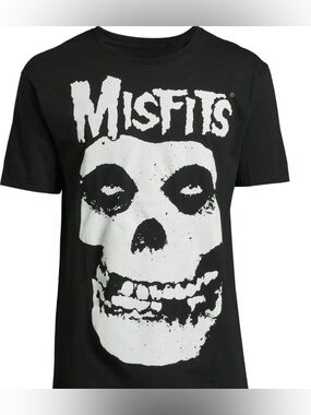 Misfits Black Graphic Skull Tee - Iconic Band Shirt